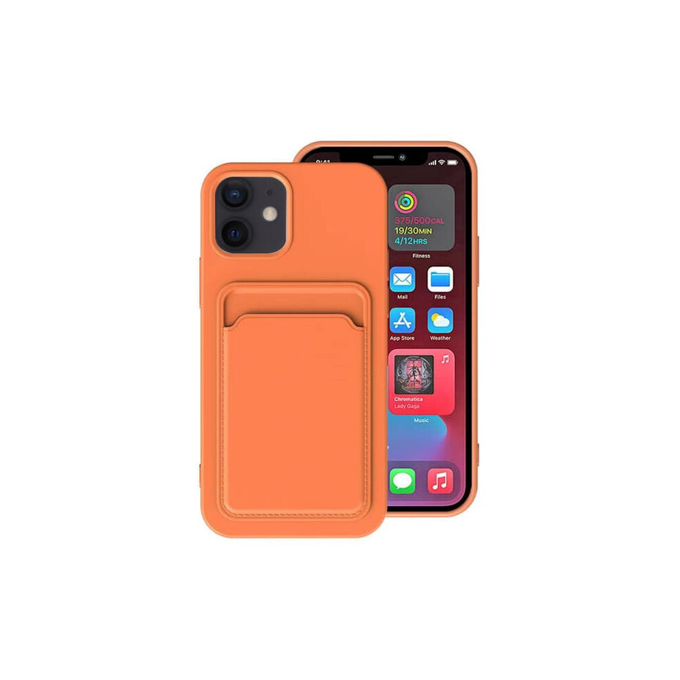 Floveme Iphone 11 Case With Card Holder Orange 962029734079