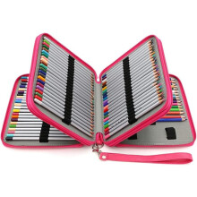 PU Leather Pencil Case for Colored Pencils 120 Slots