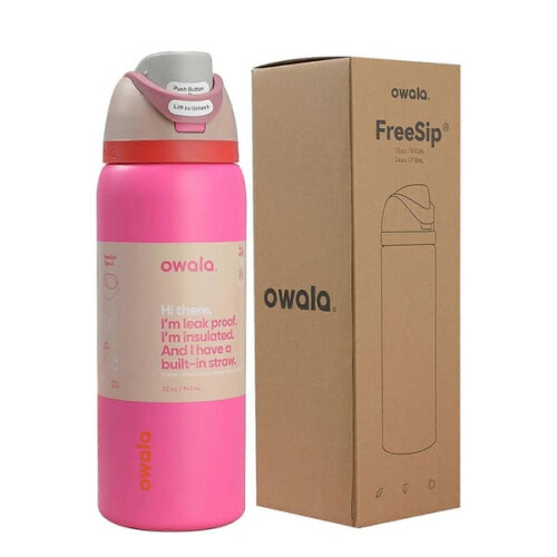 Thermos bottle off-white 710ml rose red