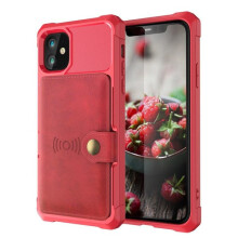iPhone 12 case with card holder red
