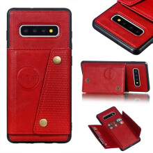 Samsung Galaxy S10 Plus case with card slot red