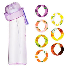 Flavored Water Bottle with 7 Capsules 650ml Frosted Black