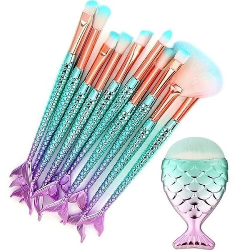 Mermaid Multicolor Brush Set 11 Pieces