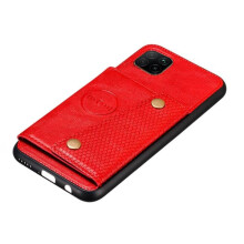 Smooth Red Phone Case with Card Slot for Samsung Galaxy A22