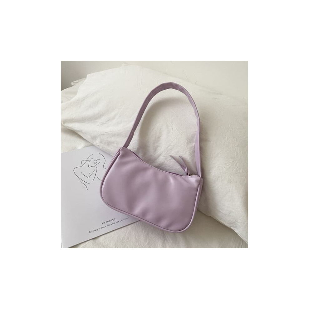 Leather Shoulder Bag Lila Purple 962029735304