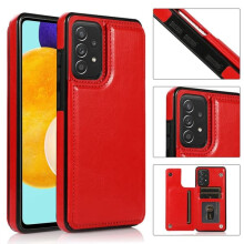Samsung Galaxy A72 case with card holder red