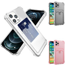iPhone 14 Pro Max case with card slot grey