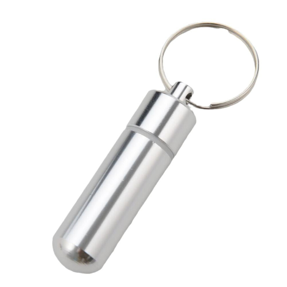 Aluminum pill case keychain waterproof 1 compartment