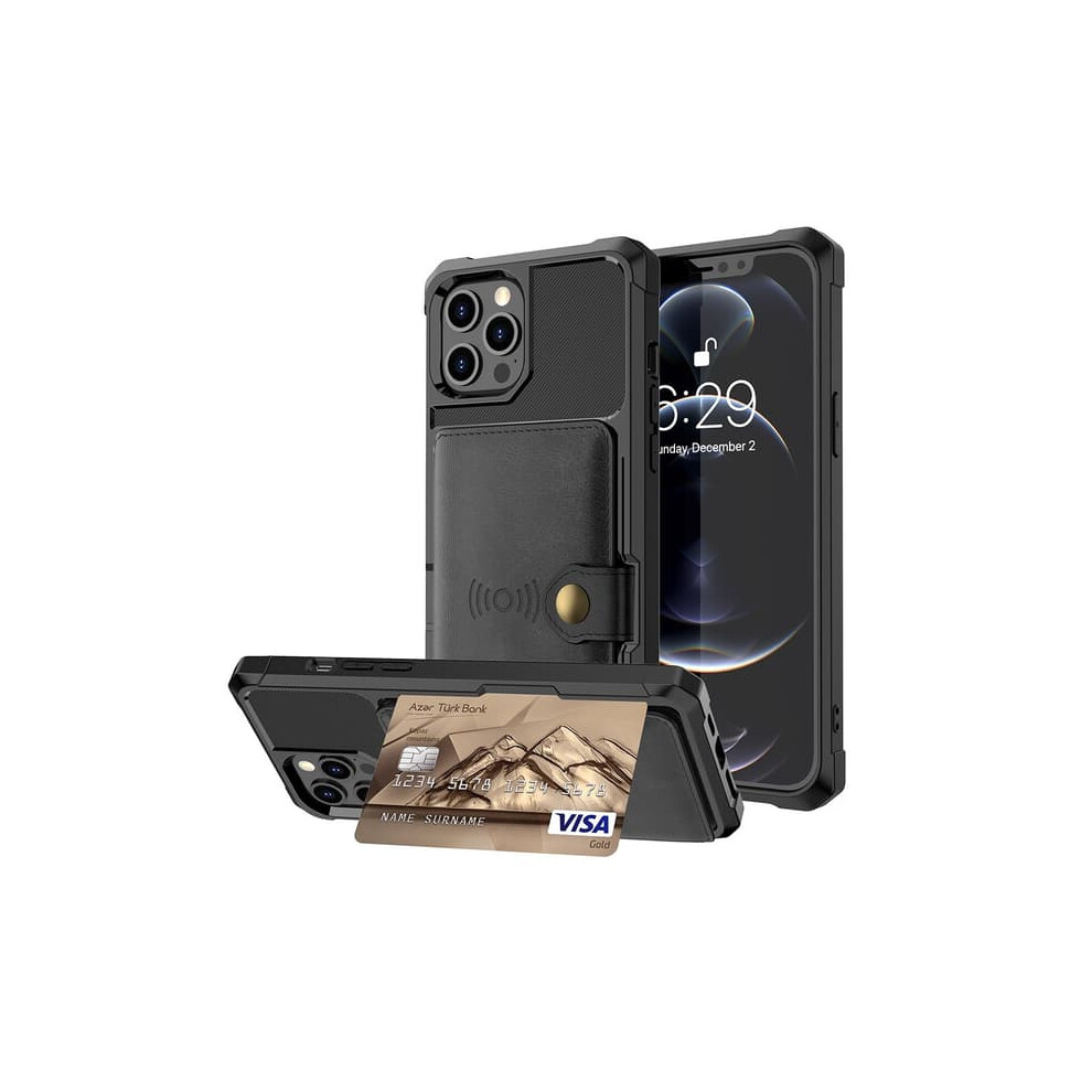 Iphone 13 Pro Max Case Smooth With Card Holder Black 962029727736