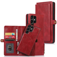 Zleep wallet case for Samsung Galaxy S23 Ultra red