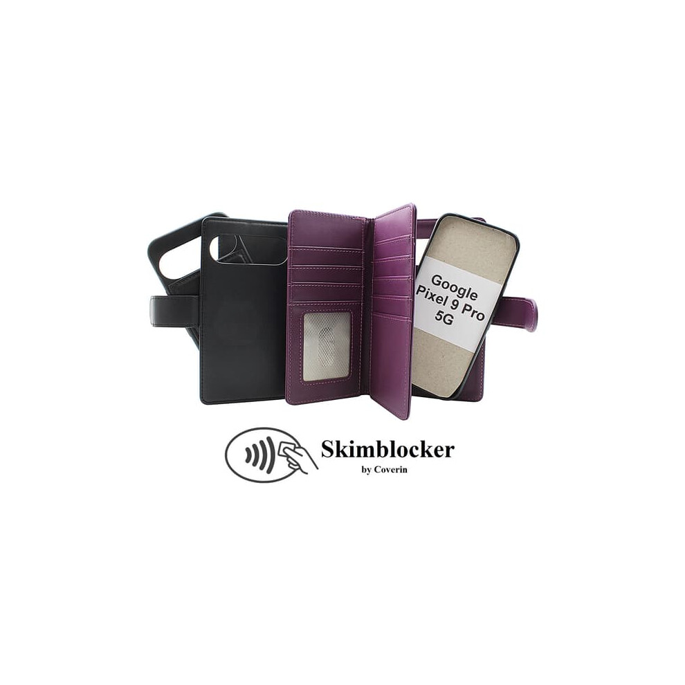 Google Pixel 9 Pro 5G Xl Magnetic Wallet Case Dark Purple 962029724865