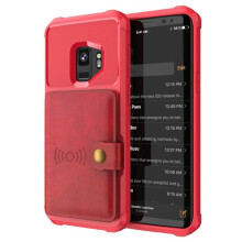 Samsung Galaxy S9 case with card slot red