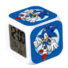 Digital Alarm Clock with 7-Color LED Night Light