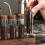 1pc50ml γυάλινος σωλήνας καφέ κόκκων με ξύλινο εργαλείο εμφιαλωμένους σωλήνες 2