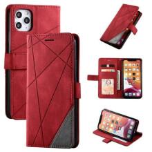 iPhone 12 Mini case with 3 card slots, red