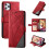 iPhone 12 Mini case with 3 card slots, red 1