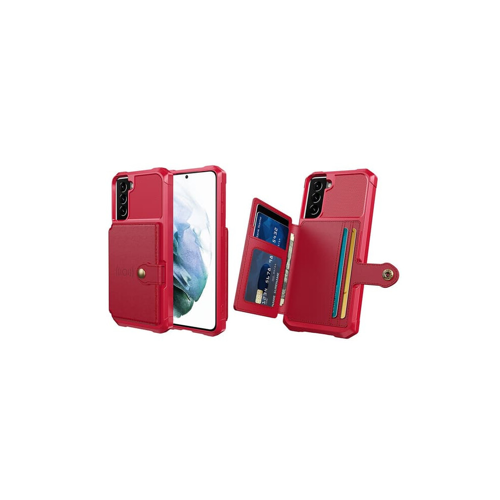 Samsung Galaxy S23 Case With Card Holder Red 962029718185