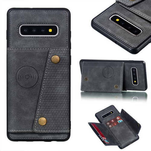 Samsung Galaxy S10 Plus case with card slot grey