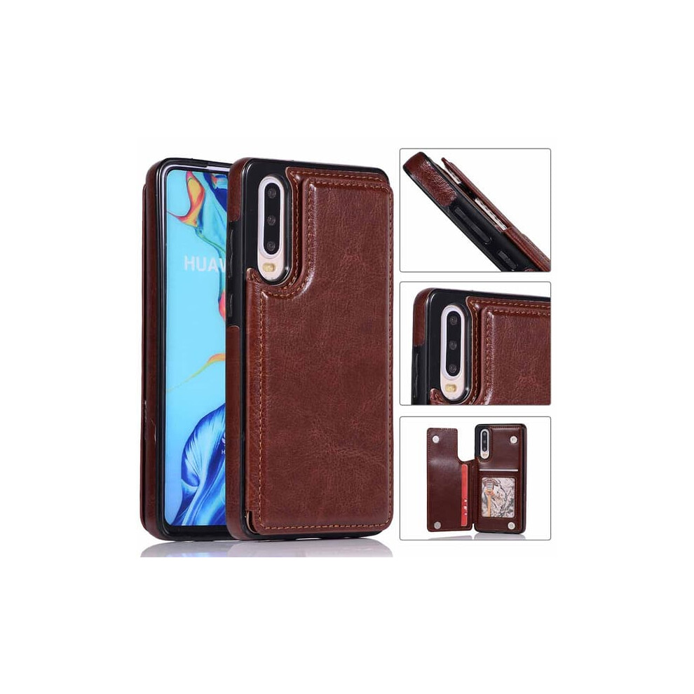 Huawei P30 Protective Case With Card Holder Brown 962029727354