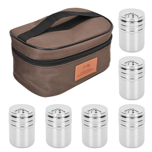 Gewürzglas-Set mit Aufbewahrungsbeutel, 6-teilig 1