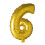 Foil Balloon Number 6 Gold Multicolor 41cm 1