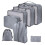 Travel Suitcase Organizer Gray Set 7 Pieces 1