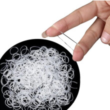 Rubber Bands Transparent Small Hair Elastics 500 pcs