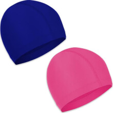 Elastic Swim Cap Lightweight Non-Slip Fabric 2 pcs