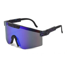 Polarizované sportovní sluneční brýle unisex modré / černé 1 balení