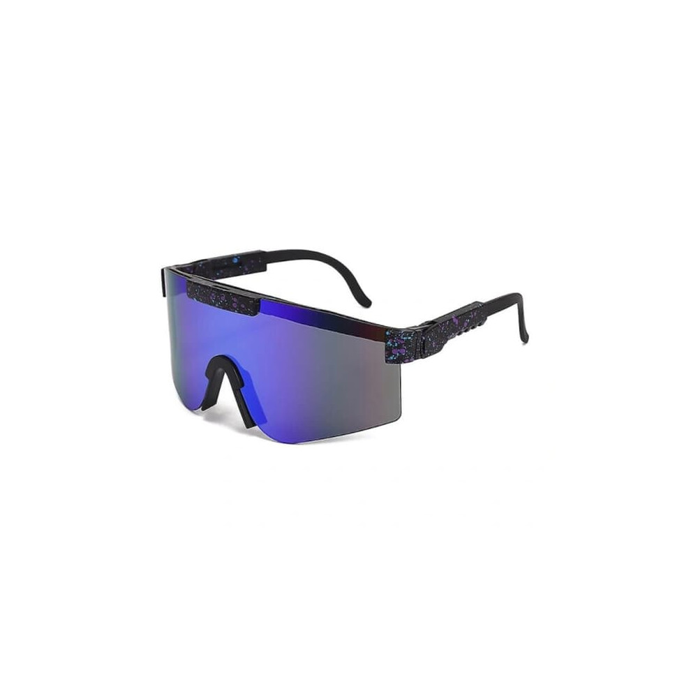 Polarized Sports Sunglasses Unisex 1 Pair Blue/Black 962029737582