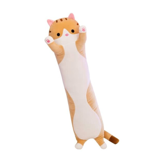 Cat pillow brown sleeping pillow 70 cm