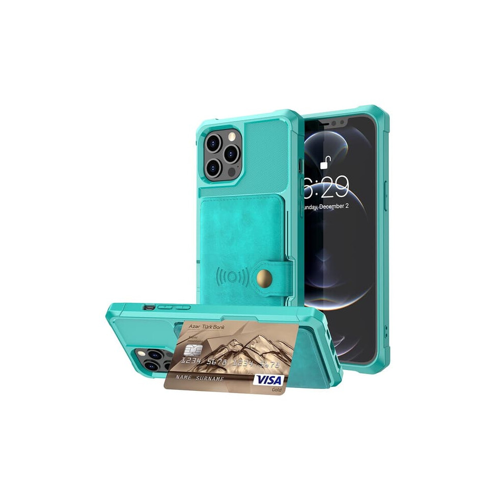 Iphone 13 Pro Max Case Smooth Card Holder Green 962029727712