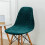 Chair cover solid color emerald green 4 pieces 1