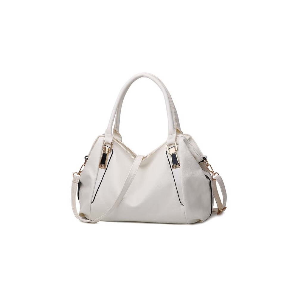 Women's Messenger Handbag Faux Leather Crossbody Bag White 962029394860