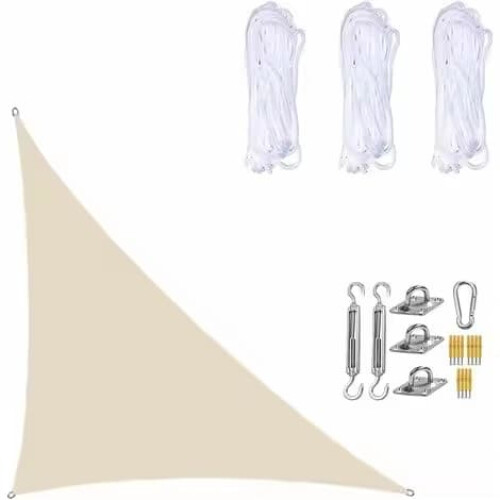 Waterproof Sun Sail Right-Angle Triangle 3x4x5m