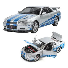 Nissan Skyline GT-R R34 diecast car 1:64
