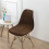 Dining chair cover solid brown without armrests 4 pcs 1