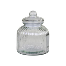 Glass Jar with Lid Antique Style 290 cl H23Ø17.5 cm