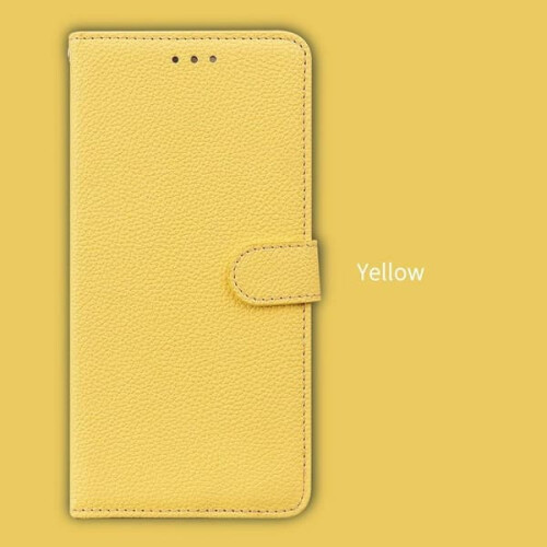 Samsung S23 PU Leather Wallet Case Magnetic Yellow
