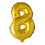 Foil Balloon41cm Number8Gold MultiColor8 1
