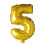 Foil Balloon Number 5 Gold Multicolor 41cm 1