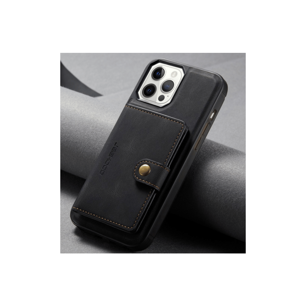 Jeehood Foldable Wallet Case For Iphone 12 Mini 3-In-1 Black 962029744986