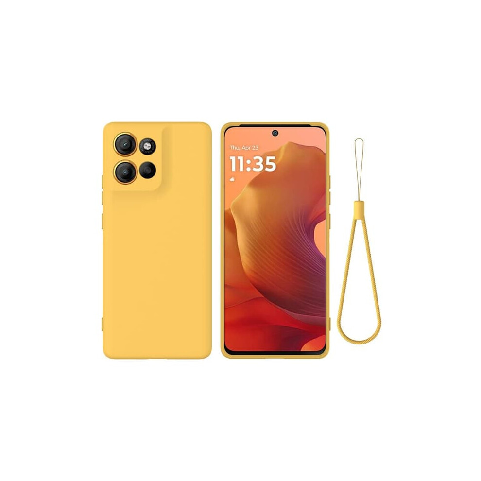 Motorola Moto G86 5G Case Solid Silicone Full-Cover Yellow 962029401940