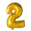 Foil Balloon Number 2 Gold Multi-Color 41 cm 1