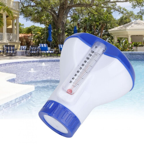 LYUMO klortablettdispenser för pooler med termometer 1