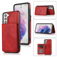 Samsung Galaxy S23 case with card holder red
