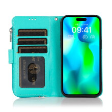 Cás Sparán le Zipper - Cás atá comhoiriúnach le iPhone15Glas