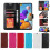 Samsung S20 Plus leather wallet case with 3 card slots red 1