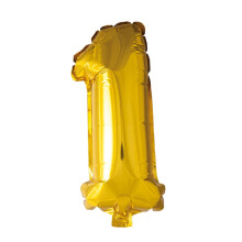 Gold Foil Balloon Number 1 41cm