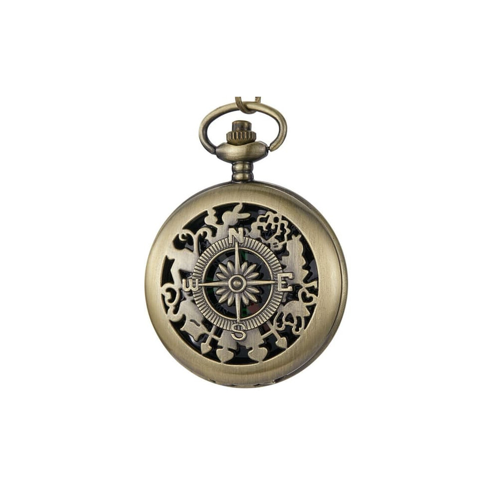 Compass Pocket Watch Copper Arabic Numerals Quartz 962029387459